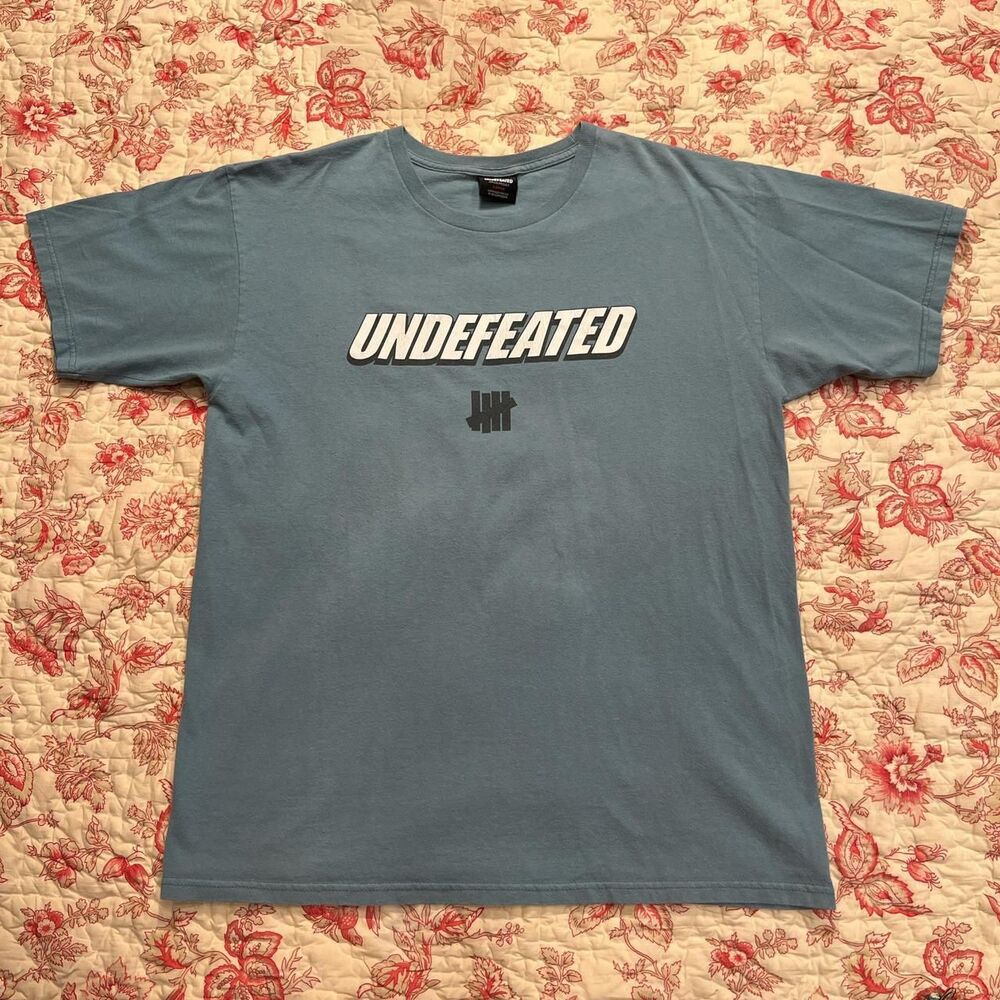 Undefeated Men's Blue T-shirt